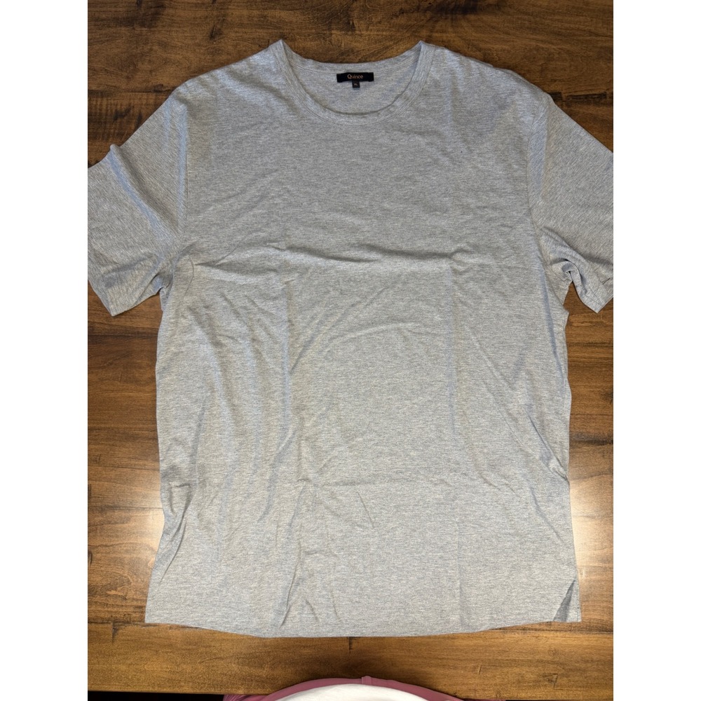 Quince Mens XL Heather Grey Short Sleeve Crewneck T-Shirt Classic Essential Tee
